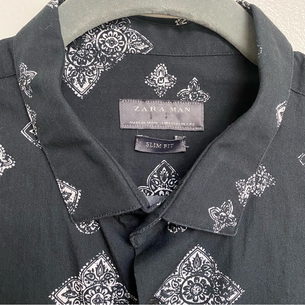 Zara Man Baroque Button Up Shirt - Picture 2 of 10